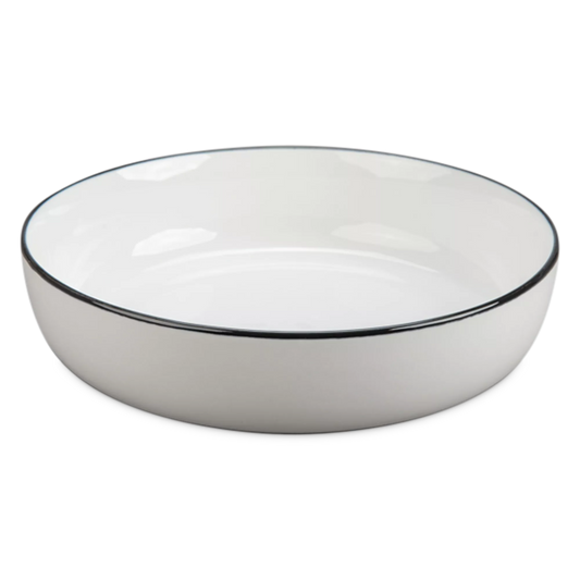 Silhouette - White Porcelain Pasta Bowl