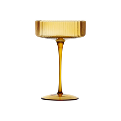Ribbed - verre nervuré en cristal couleur ambre