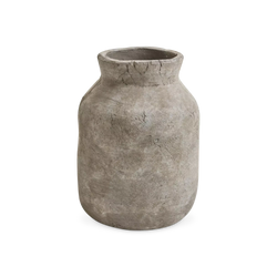 Éther - Grey Terracotta Decorative Vase