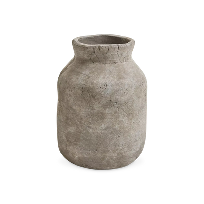 Éther - Grey Terracotta Decorative Vase