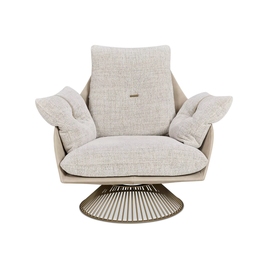Gloss - Leather Swivel Armchair