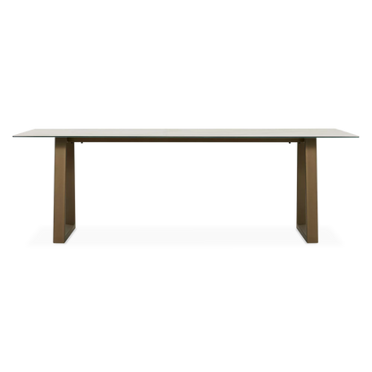Spinoza - Raw Metal Top Dining Table