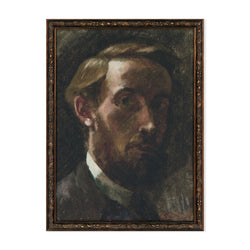 Self Portrait - print with hand-painted gold frame