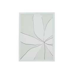 Floral - linen flower artwork in a white frame