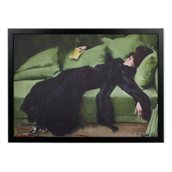 Lady - figurative artwork with black frame