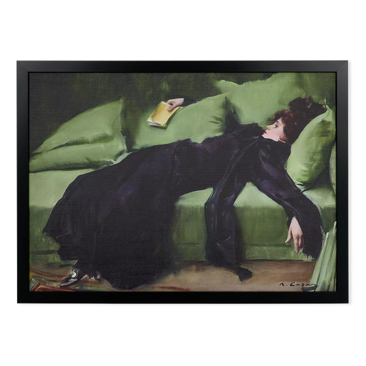 Lady - figurative artwork with black frame