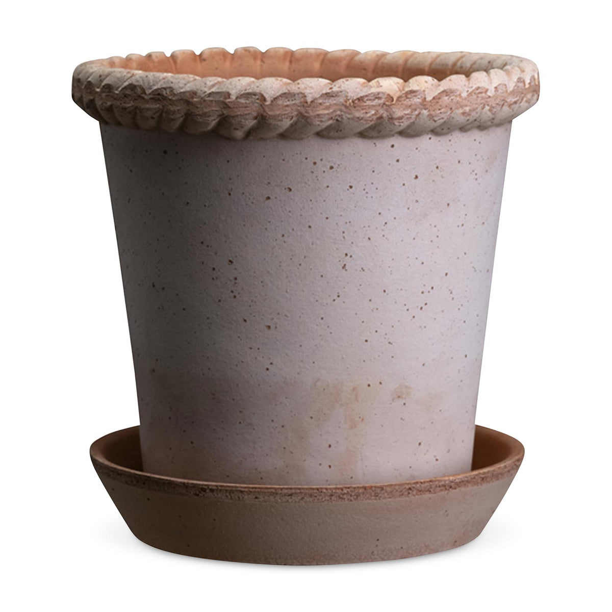 Emilia - pot toscan avec rebord en corde style antique