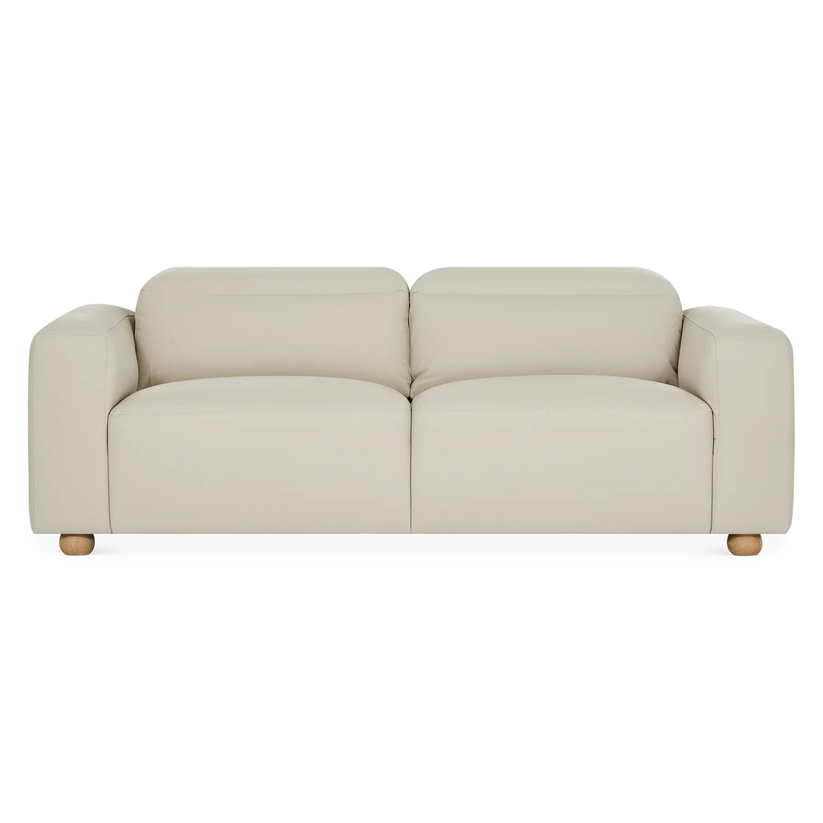 Francine - 2-Seater Leather Sofa with Adjustable Headrests