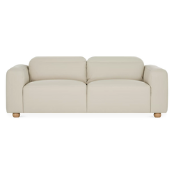 Francine - 2-Seater Leather Sofa with Adjustable Headrests