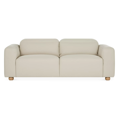 Francine - 2-Seater Leather Sofa with Adjustable Headrests