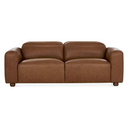 Francine - 2-Seater Leather Sofa with Adjustable Headrests