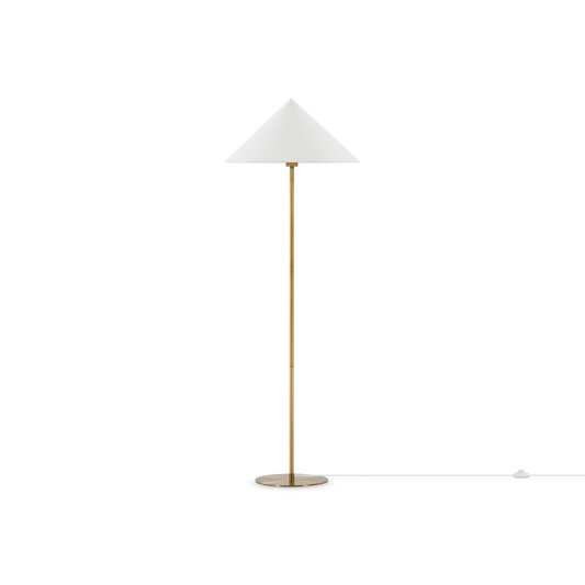 Roy - Brass Floor Lamp with Fabric Shade