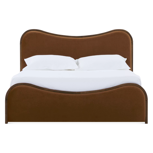 Oda - Modern Wood and Fabric Bed