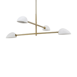 Tulla - champagne-finished iron ceiling light