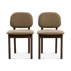 Elly - Chaises de salle à manger en noyer par Ligne Roset