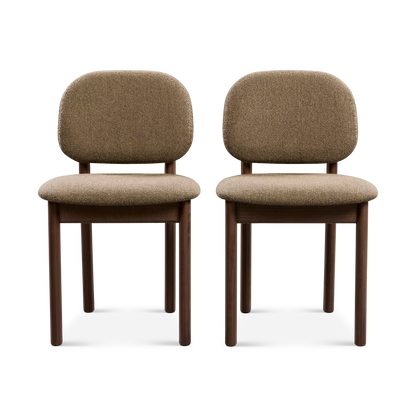 Elly - Chaises de salle à manger en noyer par Ligne Roset