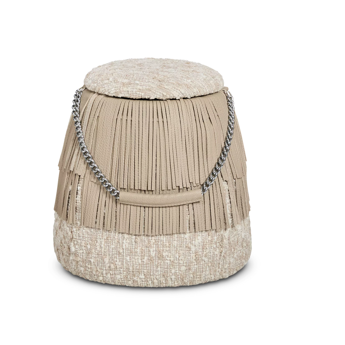 Freddle - Bouclé Fabric Ottoman by Gamma