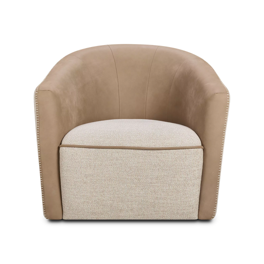 Lady Sharon - Leather Swivel Armchair
