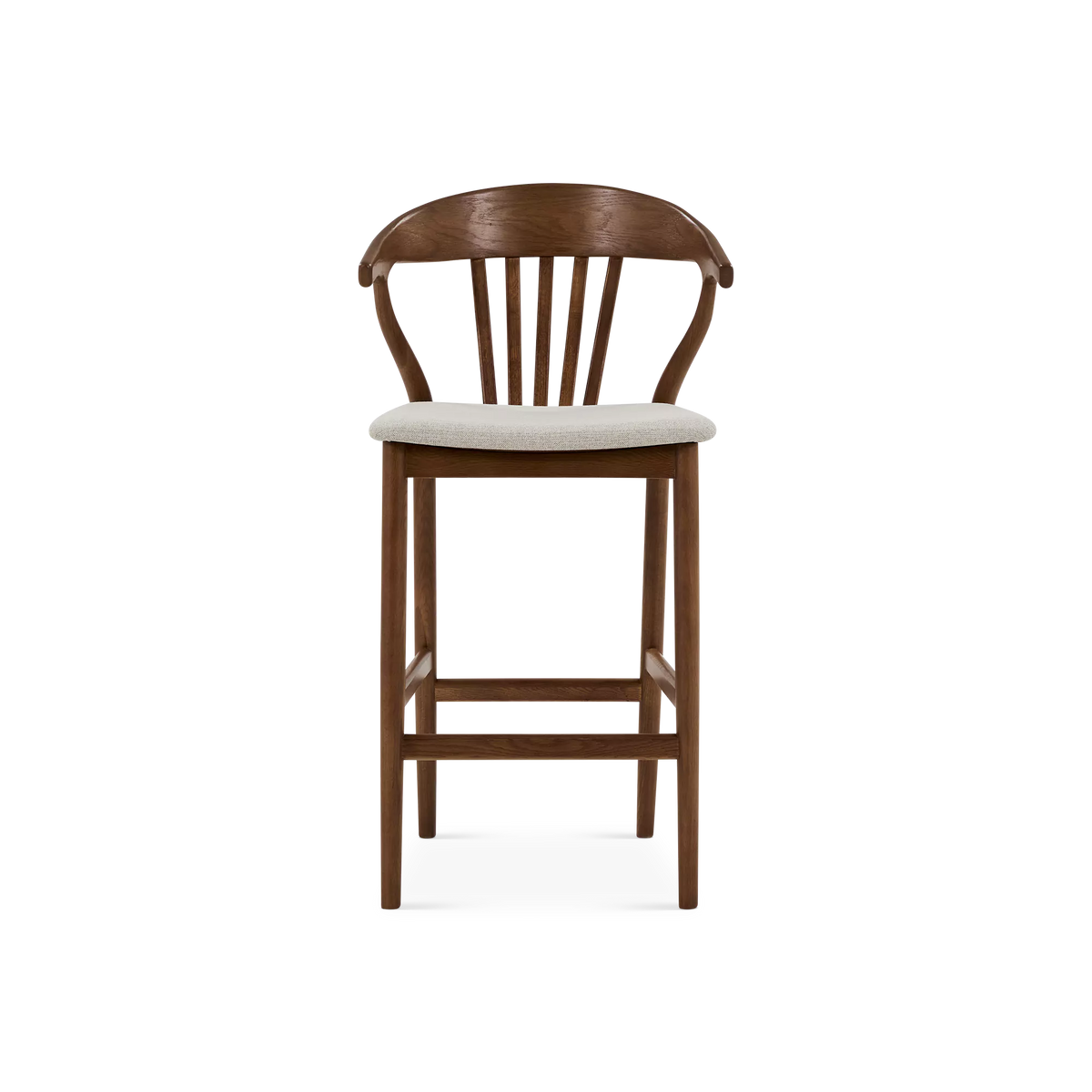 Nordic - Tabouret en chêne et tissu naturel