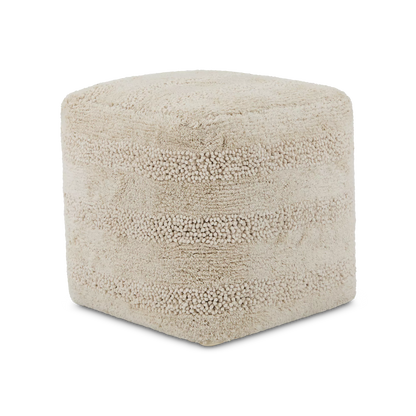 Dambov - Textured Cotton Cube Pouf
