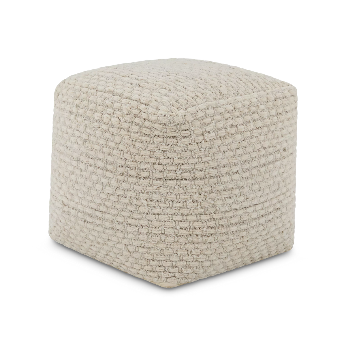 Banya - Textured Cream Cotton Pouf