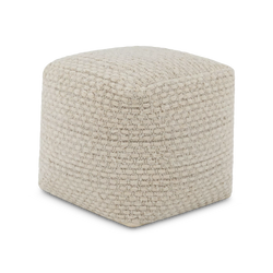 Banya - Textured Cream Cotton Pouf