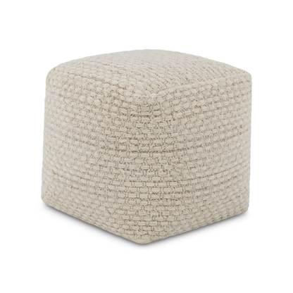 Banya - Textured Cream Cotton Pouf