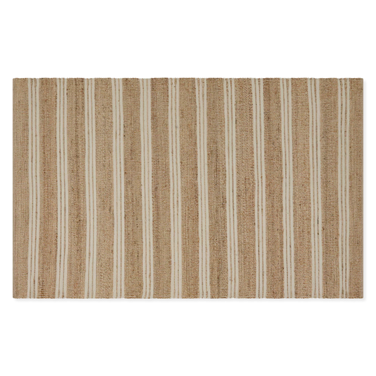 Daiton - Striped Cotton and Jute Rug