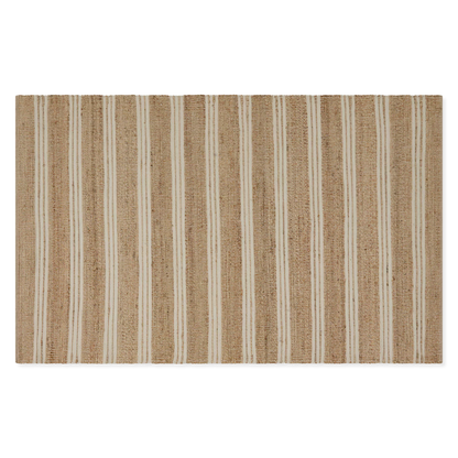 Daiton - Striped Cotton and Jute Rug