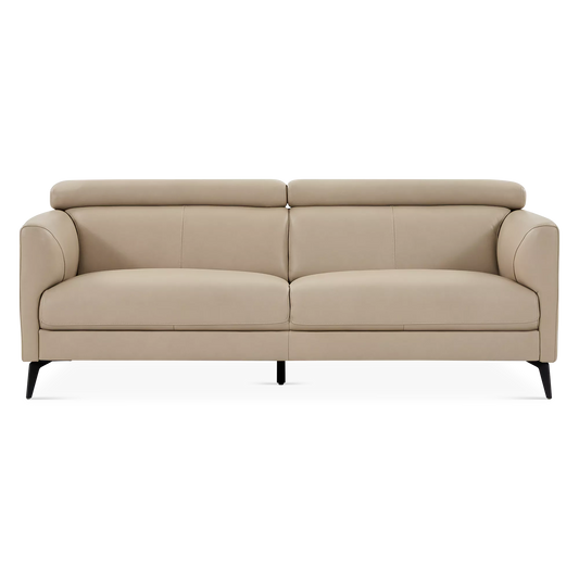 Ariana - Leather Sofa with Adjustable Headrest