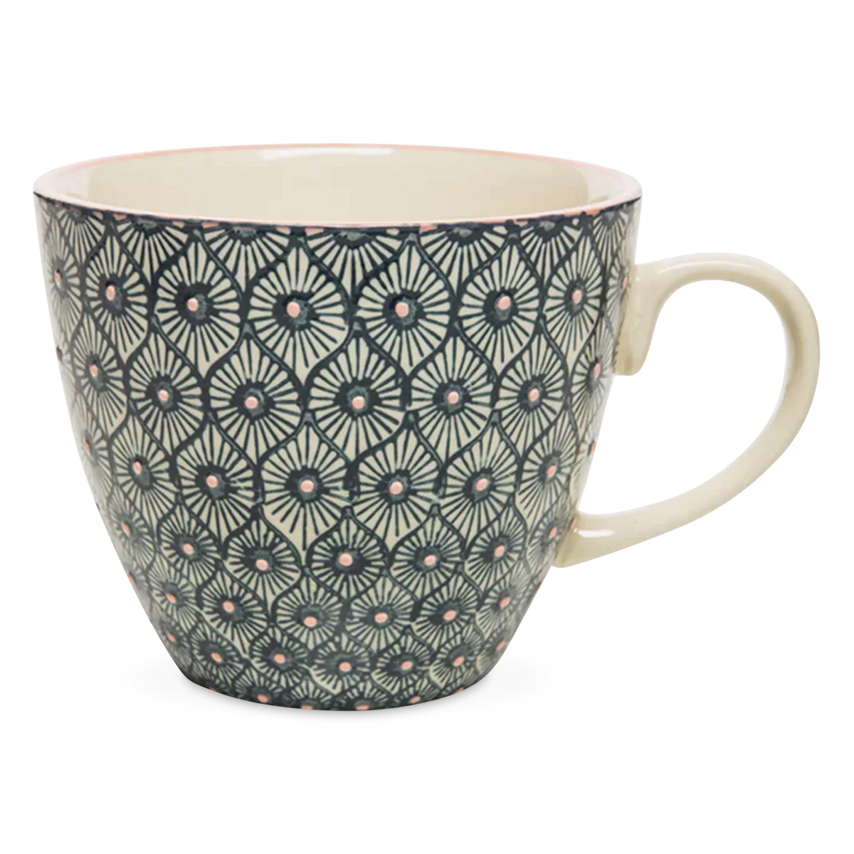 Mix - ceramic latte cup with colorful patterns