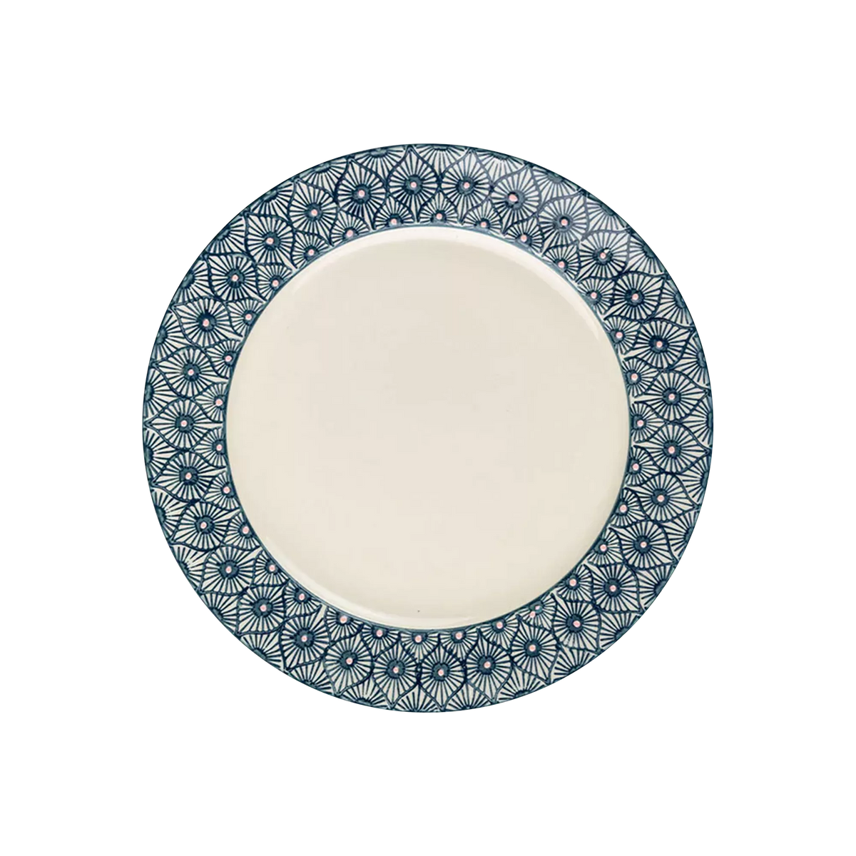 Mix - blue stoneware dinner plate