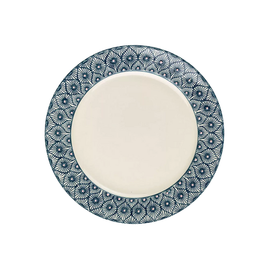Mix - assiette à dîner en grès bleu