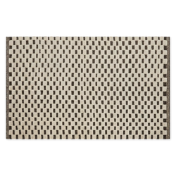 Ace - black and white wool rug