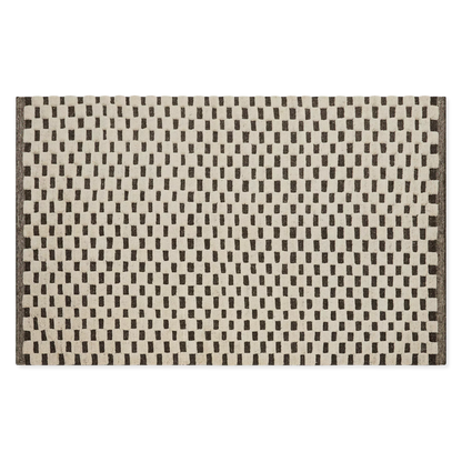 Ace - black and white wool rug