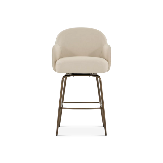Bae - Faux Leather Swivel Stool