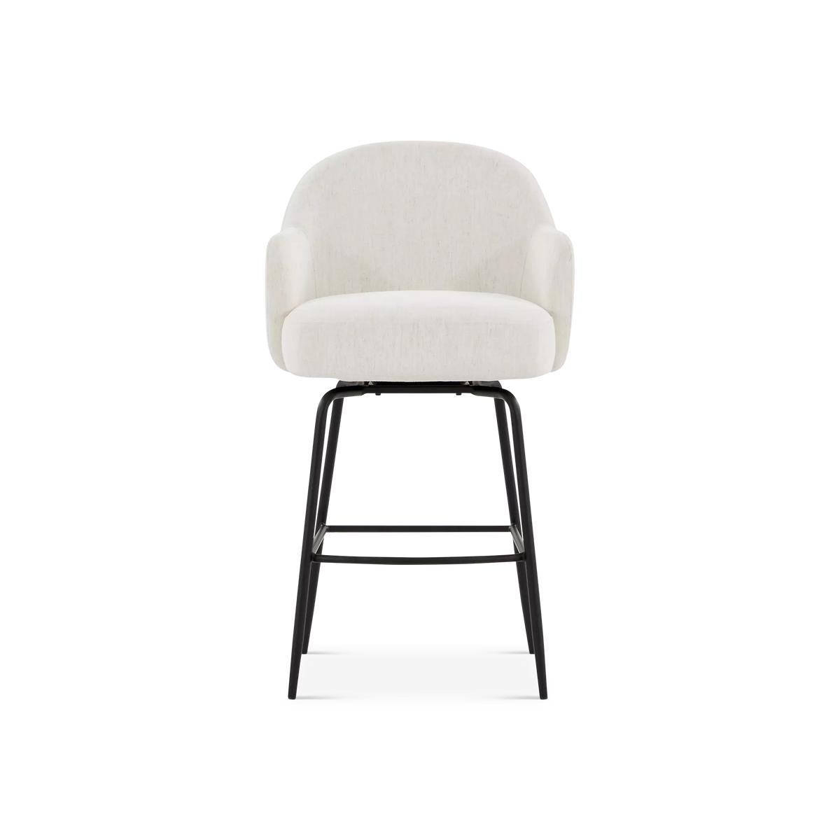 Bae - Tabouret pivotant en tissu bouclé