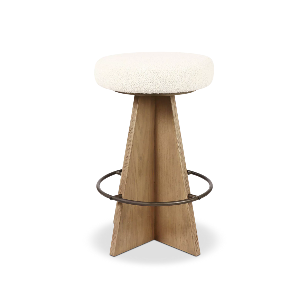 Damon - Oak Stool by Four Hands