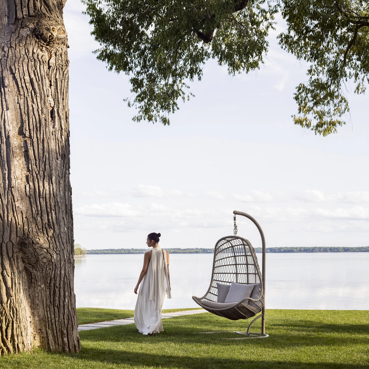 Good Vibes - Chaise suspendue extérieure en corde