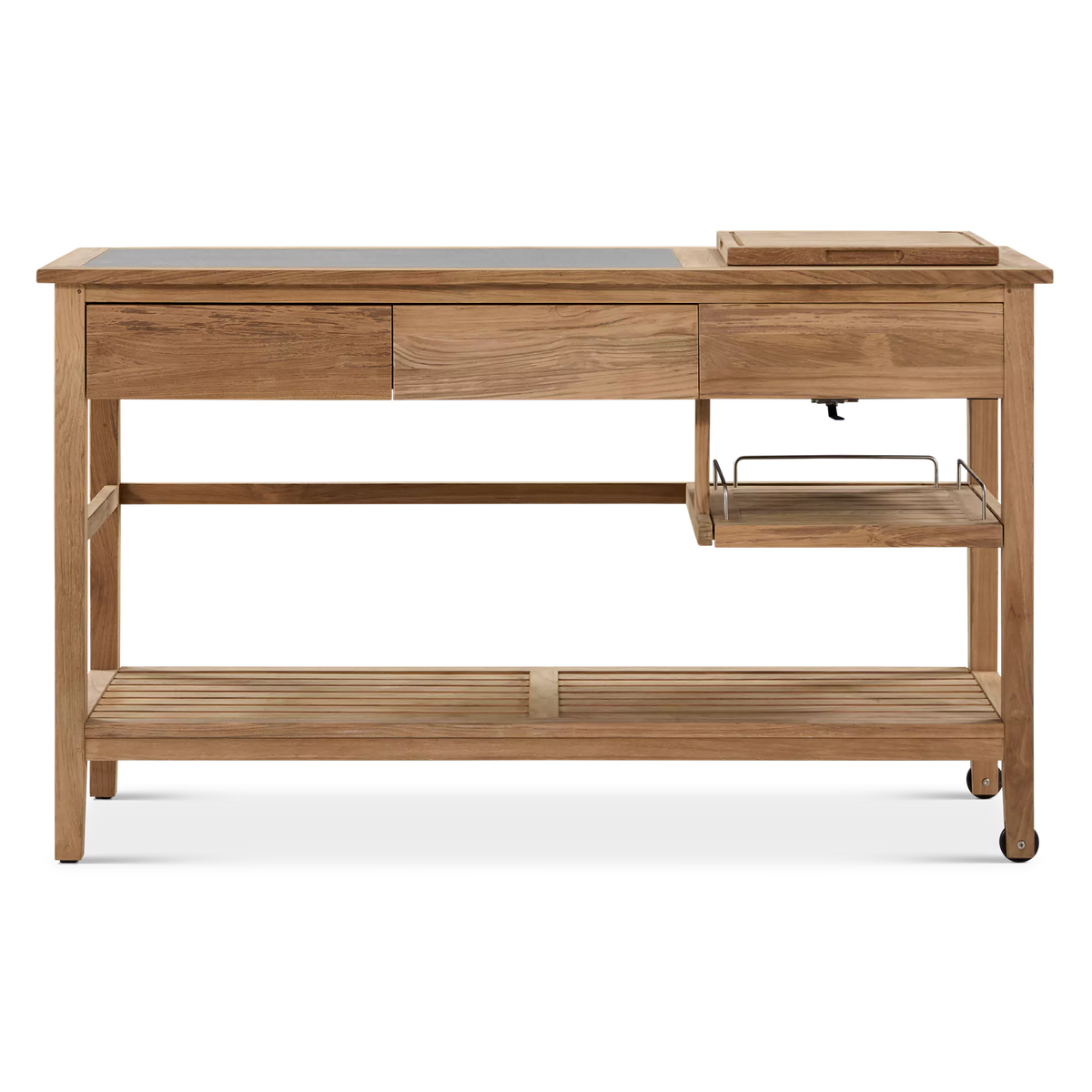 Happy Hour - Outdoor Teak Serving Cart