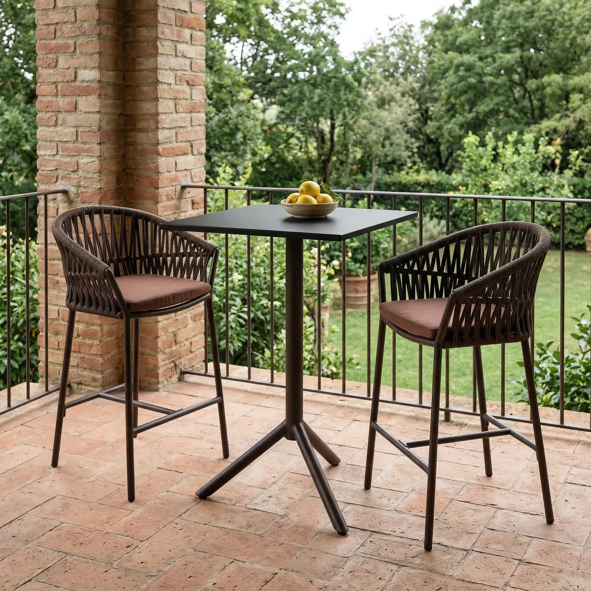 Four Seasons - Tabouret hauteur comptoir extérieur en corde