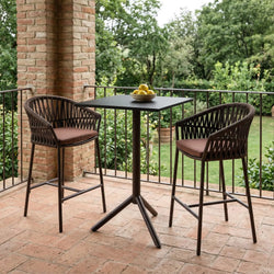 Four Seasons - Tabouret hauteur comptoir extérieur en corde