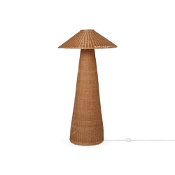Dou - Natural Woven Rattan Floor Lamp