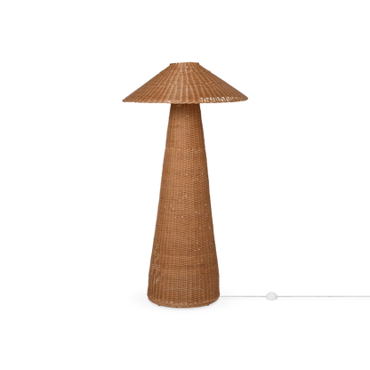 Dou - Natural Woven Rattan Floor Lamp