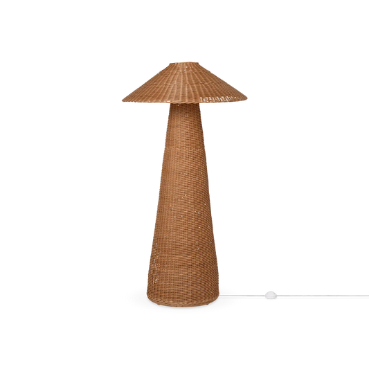 Dou - Natural Woven Rattan Floor Lamp