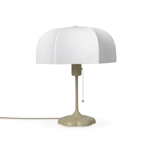 Poem - Baroque table lamp with white lampshade