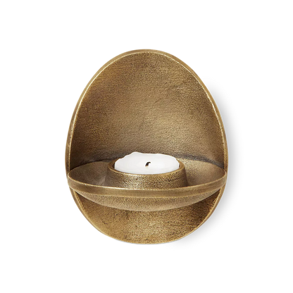 Agapé - brass wall candleholder