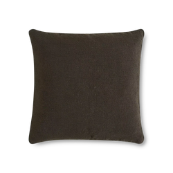 Brooklyn - coussin déco en coton brun