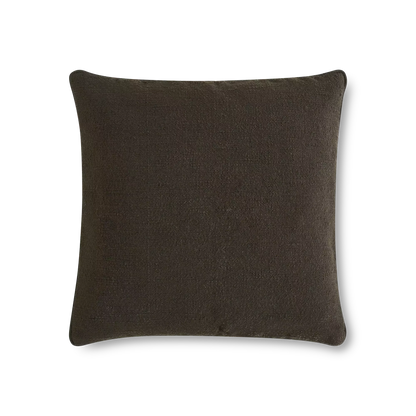 Brooklyn - coussin déco en coton brun