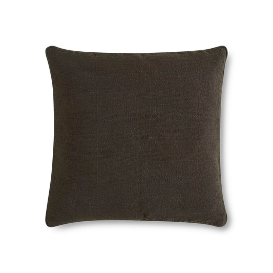 Brooklyn - coussin déco en coton brun